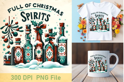 Vintage Christmas Spirits Art