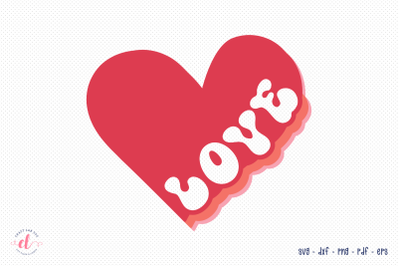 Love - Retro Valentine&#039;s Day SVG