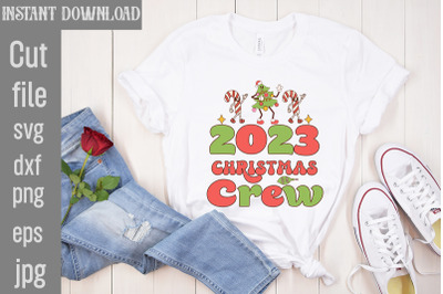 2023 Christmas Crew SVG cut file,Christmas Retro Designs Christmas Sub