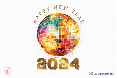 Happy New Year 2024 PNG Sublimation