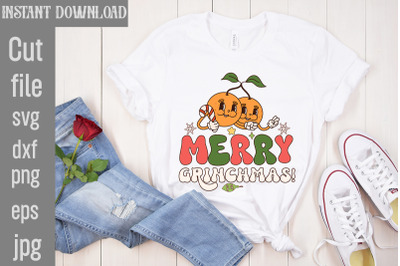 Merry Grinchmas&21; SVG cut file&2C;Christmas Retro Designs Christmas Sublim