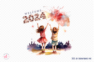 Welcome 2024 | New Year PNG Sublimation