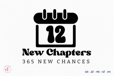 12 New Chapters 365 New Chances SVG