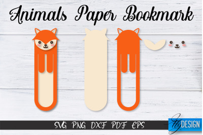 Fox Paper Bookmark SVG | Bookmark SVG Design | Book Lover