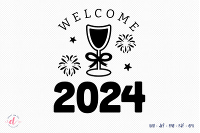 Welcome 2024 - New Year SVG Design