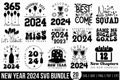 New Year 2024 SVG Bundle