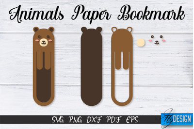 Animals Paper Bookmark SVG | Bookmark SVG Design | Book Lover