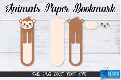 Monkey Paper Bookmark SVG | Bookmark SVG Design | Book Lover