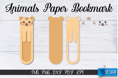 Tiger Paper Bookmark SVG | Bookmark SVG Design | Book Lover