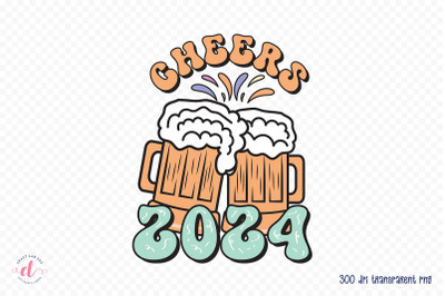 Cheers 2024 | Retro New Year Sublimation