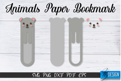 Koala Paper Bookmark SVG | Bookmark SVG Design | Book Lover