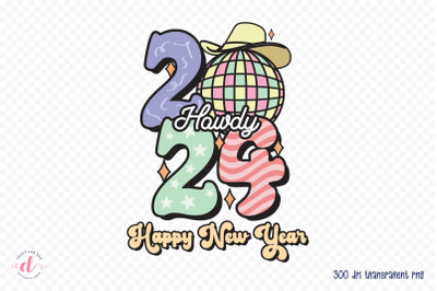 Howdy 2024 - Retro New Year Sublimation