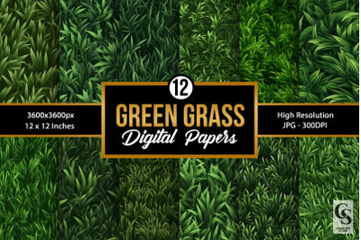 Green Grass Pattern Digital Papers