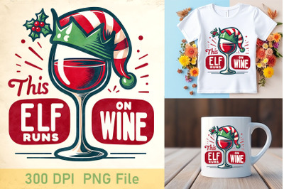 Elf Runs on Festive Wine