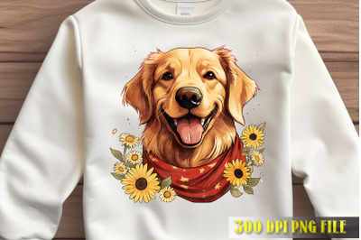 Sunflower Golden Retriever