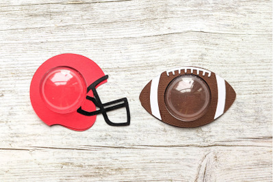 Football Candy Dome Holder Duo | SVG | PNG | DXF | EPS