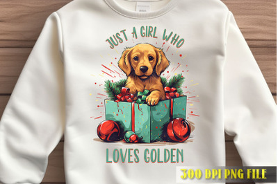 Girl Loves Golden Pup