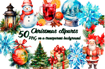 50 Christmas cliparts