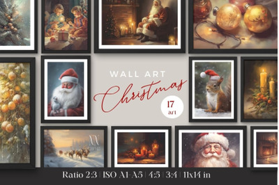 Christmas Print Set, Winter Gallery Wall, Rustic Wall Decor