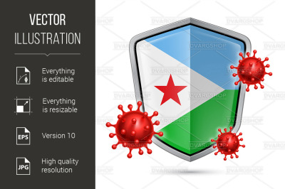 Shield Icon of Djibouti