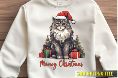 Merry Christmas Cat Decor