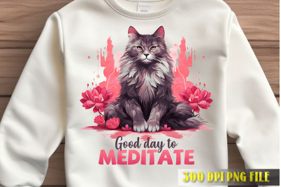 Good Day to Meditate Cat