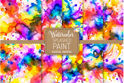 Splashed Paint - Watercolor Texture Backgrounds