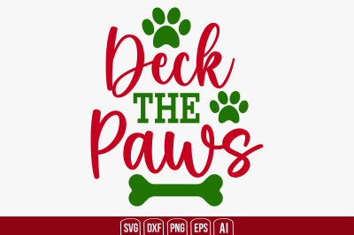 Deck the Paws svg cut file