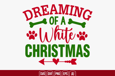 Dreaming of a White Christmas svg cut file