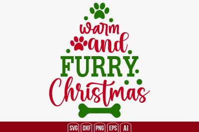 Warm and Furry Christmas svg cut file