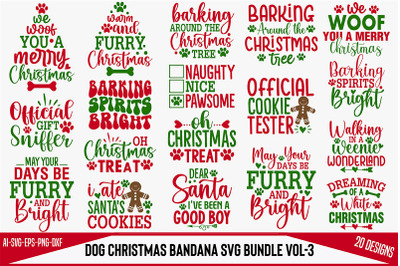 Dog Christmas Bandana SVG Bundle