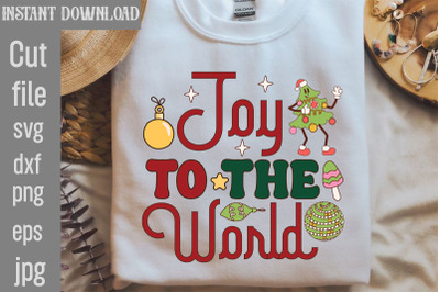 Joy to the World SVG cut file,Christmas Retro Designs Christmas Sublim