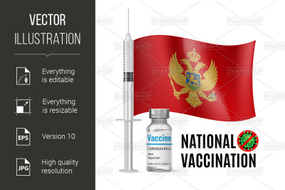 Immunization Icon of Montenegro