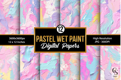 Pastel Wet Paint Digital Papers