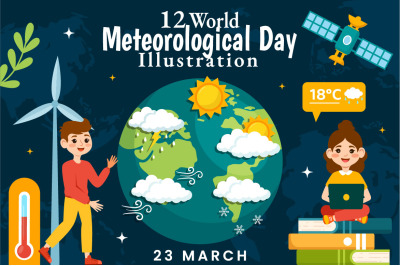 12 World Meteorological Day Illustration