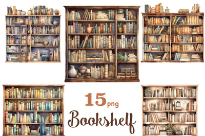 Bookshelf Clip Art | Book Illustrations Bundle