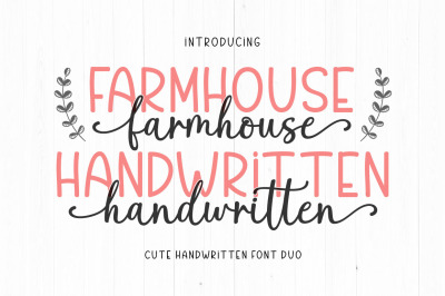 Farmhouse Handwritten - Font Duo