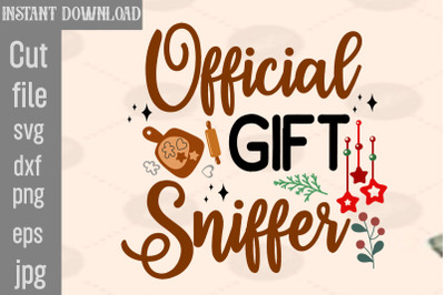 Official Gift Sniffer SVG cut file&2C;Christmas SVG Design&2C; Christmas Tre