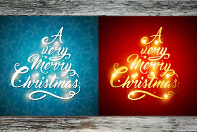 Christmas tree greeting cards