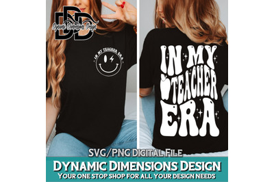 In My Teacher Era Svg&2C; Funny Teacher Tee Custom Name Teacher Svg&2C; Back