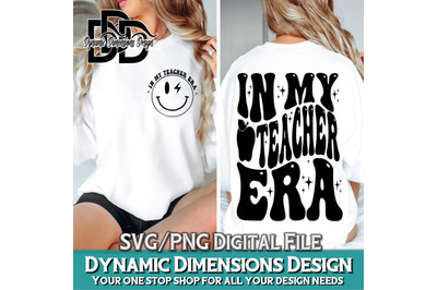 In My Teacher Era Svg&2C; Funny Teacher Tee Custom Name Teacher Svg&2C; Back