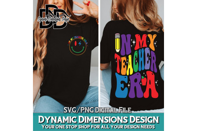 In My Teacher Era Svg&2C; Funny Teacher Tee Custom Name Teacher Svg&2C; Back