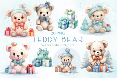 Christmas Teddy Bear Clipart
