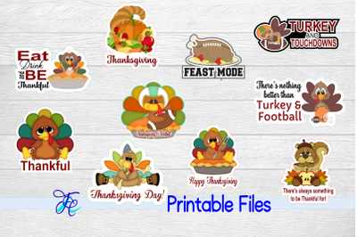 Thanksgiving &amp; Football Stickers