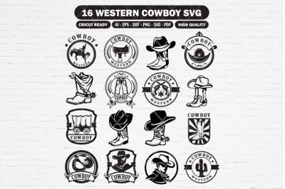 Set of western cowboy svg bundle
