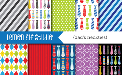 Dad's Neckties-Digital Paper (LES.DP32)