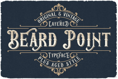 Beard Point layered label font