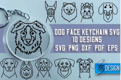 Dog Face Keychain SVG Design | Dog Mom SVG | SVG File | Print Design