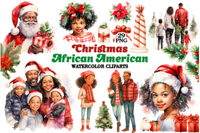 African American Christmas Watercolor