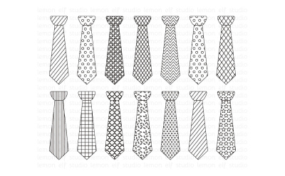 Dad's Neckties-Digital Stamp (LES.DS32)